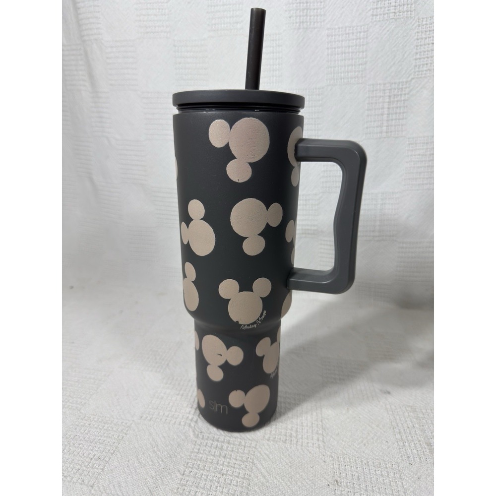 Mickey Mouse Design Trek Tumbler 40 oz Simple Modern With Handle‎ -Lid-Straw